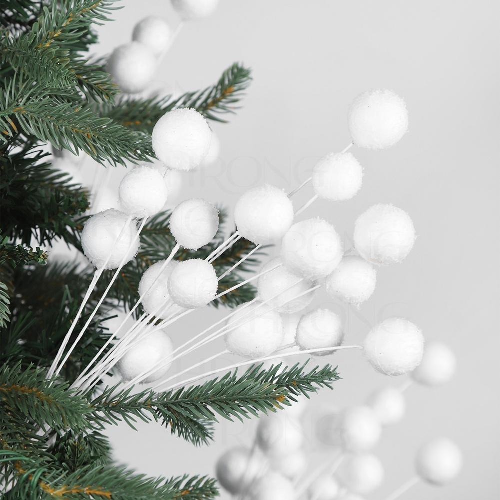 Christmas Tree Ornament White Snowball Foam Decorations for Holiday Window Setup and Party Displays with Classic Seasonal Style