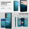 For Samsung Galaxy A17 5G/Galaxy A17 4G Magnetic Case JEEHOOD J10 Leather Back Phone Cover with Detachable Card Holder Kickstand