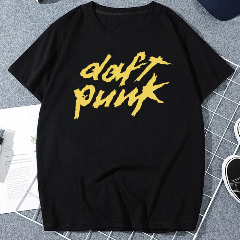 

Daft Punk Printed Man Tshirt Cool Electronic House Music Streetwear Dance DJ Tops Vintage Male Short Sleeve Clothing Ropa Hombre 4XL