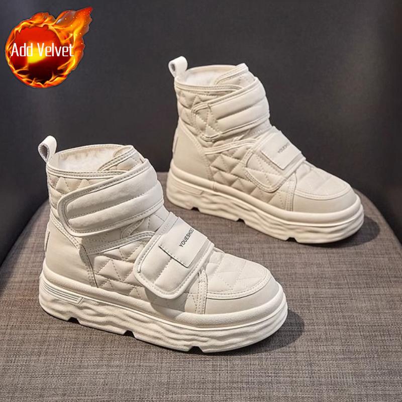 

Зимние женские туфли на платформе с круглым носком, плюшевые теплые водонепроницаемые ботильоны, распродажа 2025, новинка, горячие рабочие нескользящие готические женские зимние ботинки 40