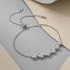 Sparkle Simply Style 925 Sterling Silver Luxurious Jewelry Daily Wear Party Clip Bead 5mm 0.5ct Moissanite Half Tennis Bracelet