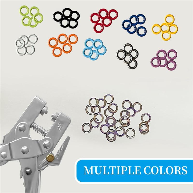 ABWR-Metal Grommets 3/16 Inch 300Pcs With Eyelet Hole Punch Pliers For Fabric, Leather, Belts, Canvas