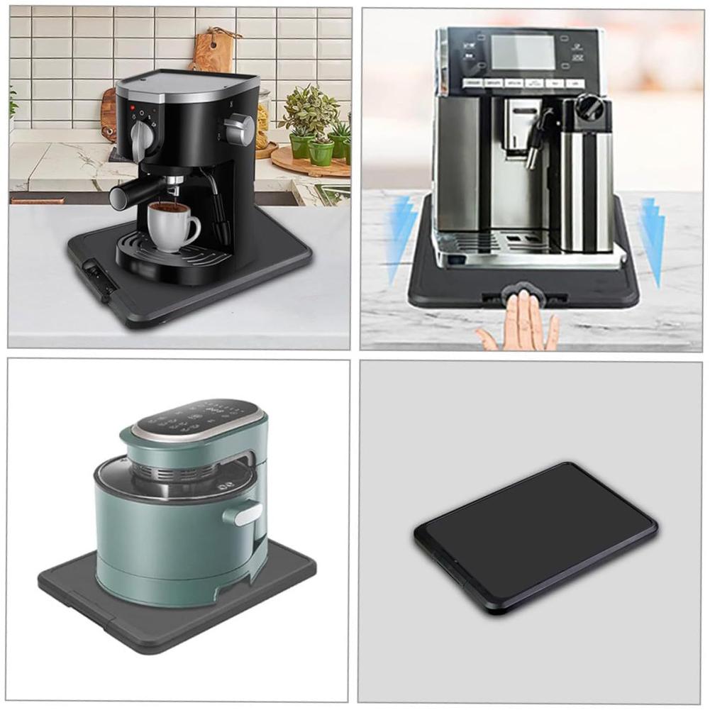 Výsuvný podnos s kolečky pro kávovary Odolný proti poškrábání Podnos na kávu 40x30x2cm Plastové podpěry do 50 liber Kávové nádobí