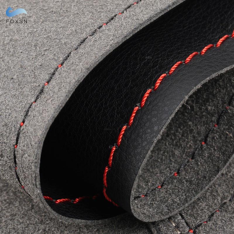 For Jeep Wrangler (JK) 2007 2008 2009 2010 2011 Hand-stitched Perforated Leather Car Styling Interior Steering Wheel Cover Trim