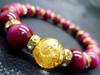 Ishiki AAAA Grade Natural Pink Tiger Eye Gold Carved Emperor Prayer Beads Power Stone for Financial and Professional Luck Stone, 10mm, Five-Clawed