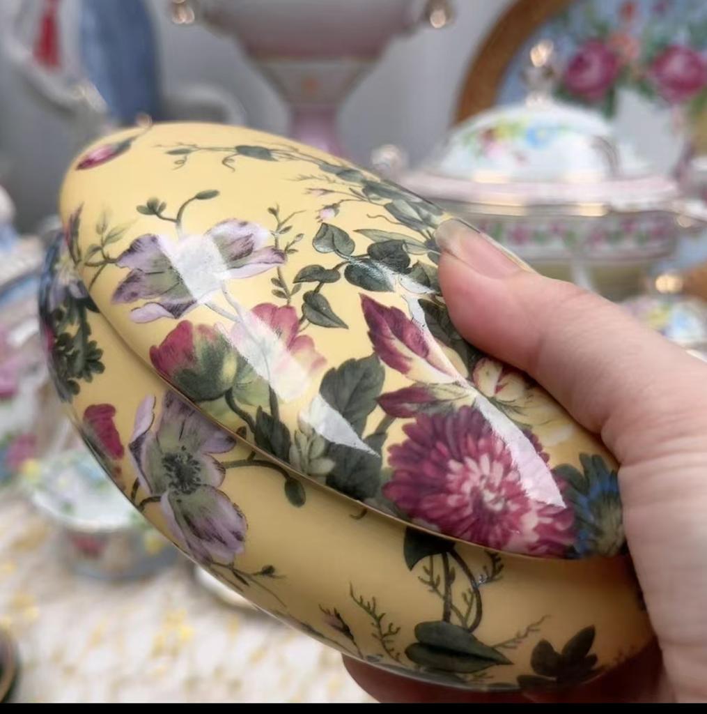 Ceramics Flower Jewelry Storage Box Vase Teapot Flower Basket Jewelry Case Storage Jewelry Organizer Display Home Decor Ornament