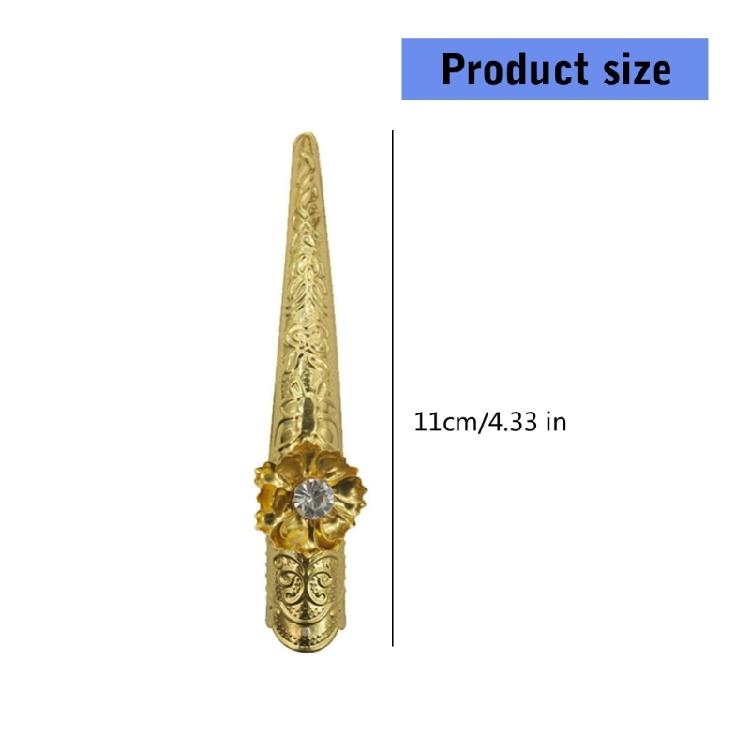 10 Pieces Gold Finger Rings with Intricate Designs for Nail Art and Personalize Styling for Festivals and Everyday Use