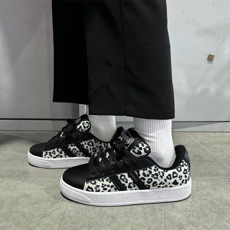 Women's Shoes Fashion Street Skateboard Shoes New Casual Sport Shoe Vintage Leopard Print Design Women Shoes Sneakers for Women