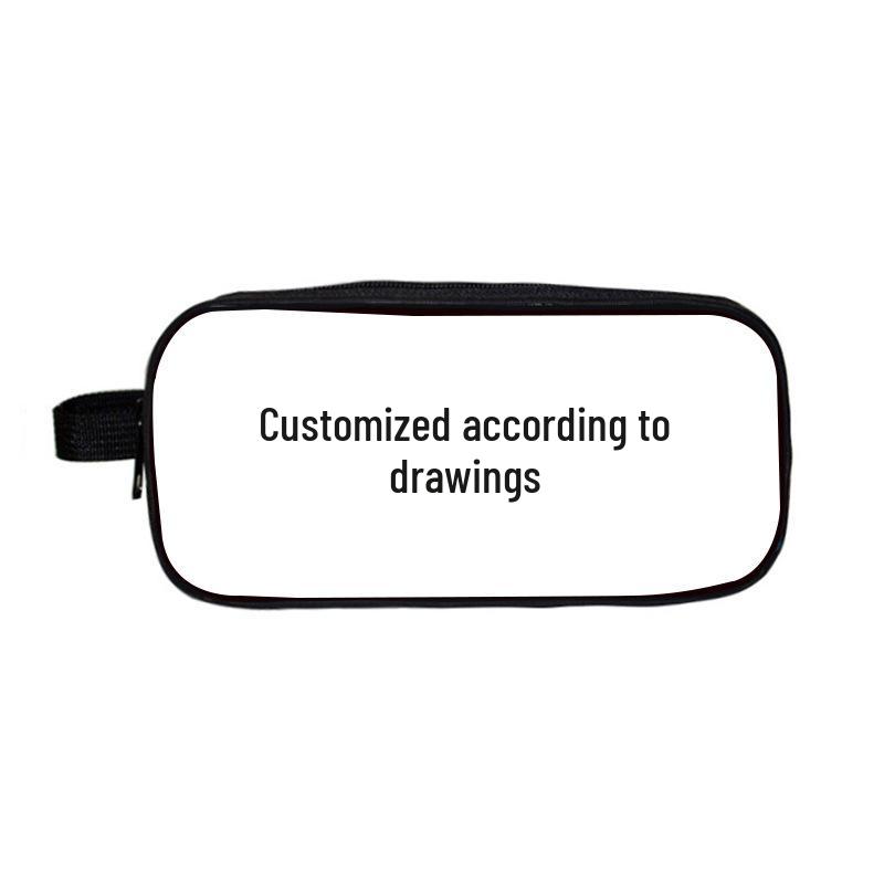 Double-Layer Student Pencil Case with Various Printed Patterns - Large Capacity Double Layer