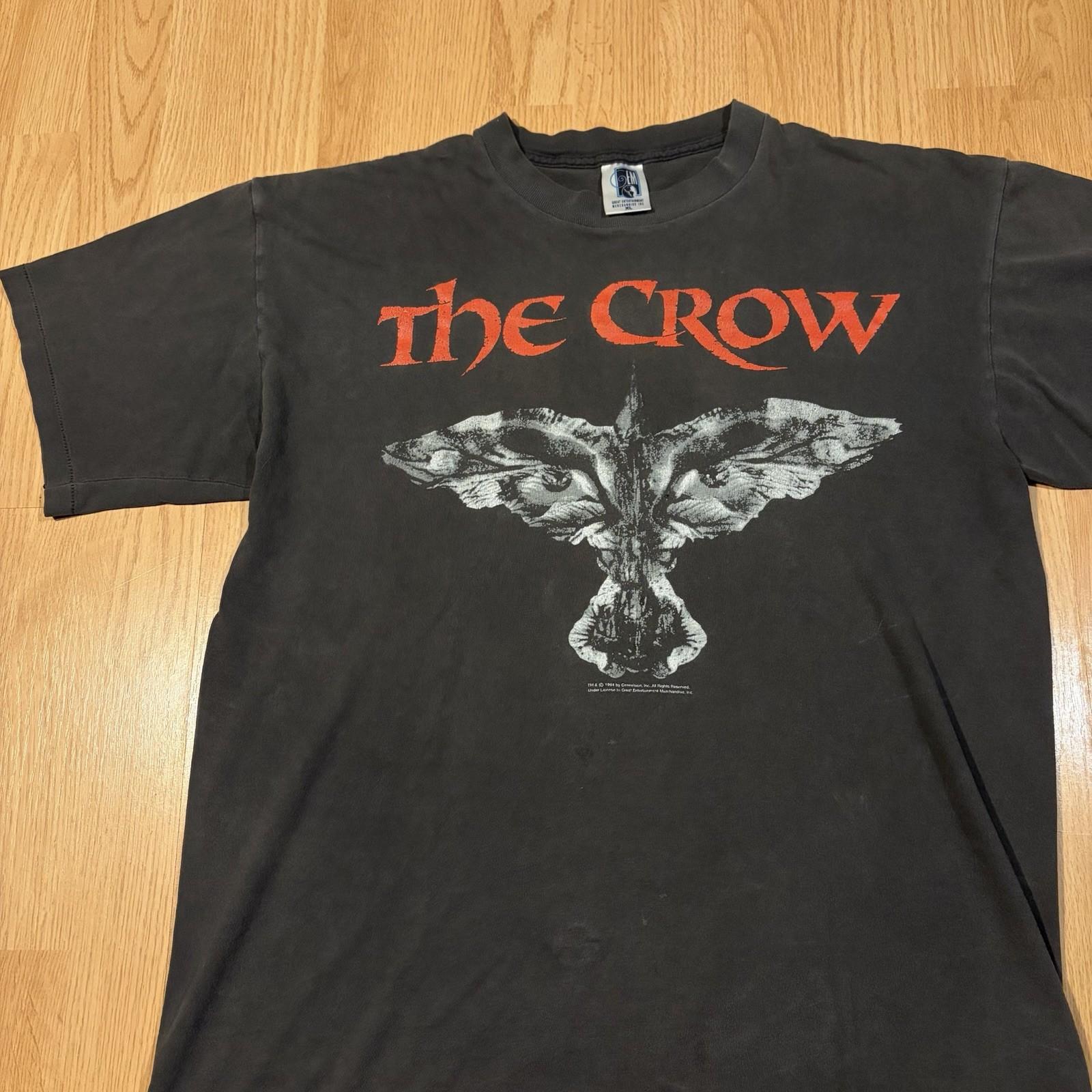 1994 The Crow Faded Black Movie promo Shirt Believe In Angles Rare XL Vintage Unisex T-Shirt XXL