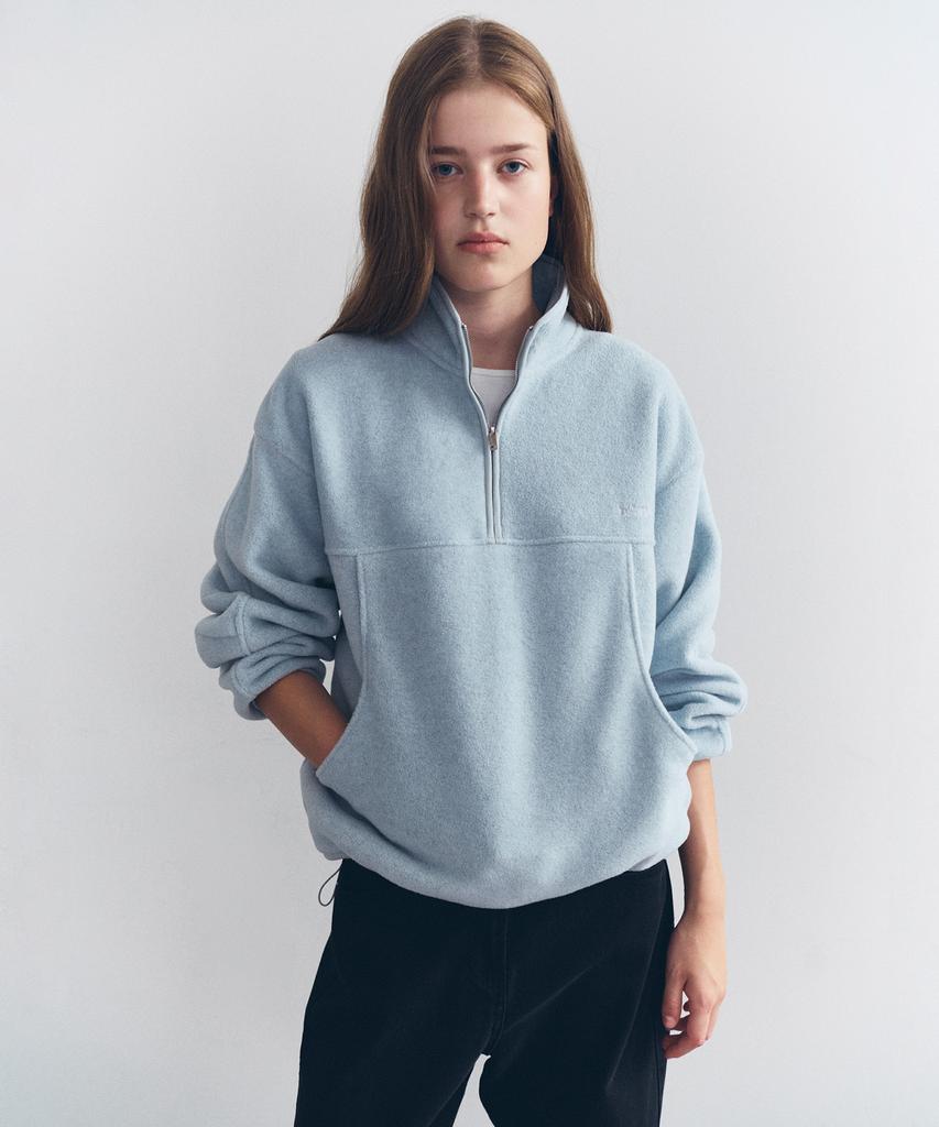 ROLAROLA Fleece Half Zip-Up Melange Blue