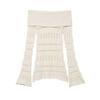 European and American style, new women's clothing, fashionable, versatile, cross-border European and American hollow off-the-shoulder knitted sweater