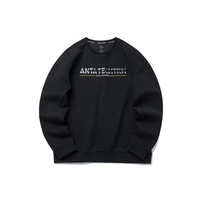 Training Series Letter Round Neck Pullover Sweatshirt Men Sweatshirt Basic-Black 152217712-3