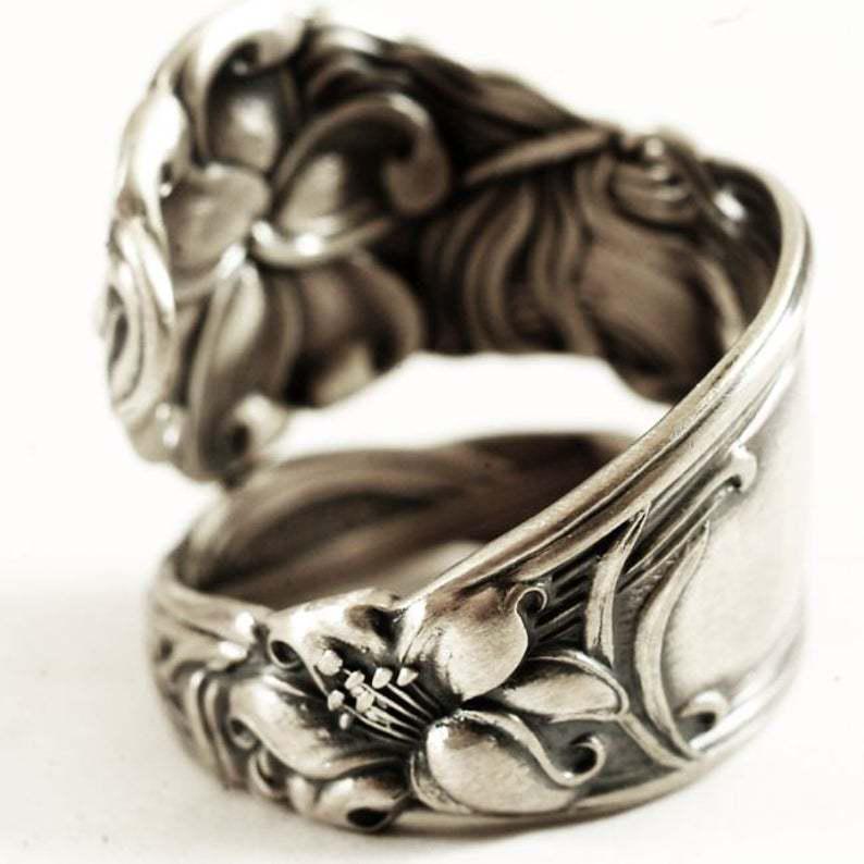 Dunkel blühende Blumen Verlobungsring - Modisches Weihnachtsgeschenk für Damen