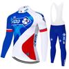 Unisex Long Sleeve Fleece-Lined Cycling Jersey Mountain Road Bikes Wear
