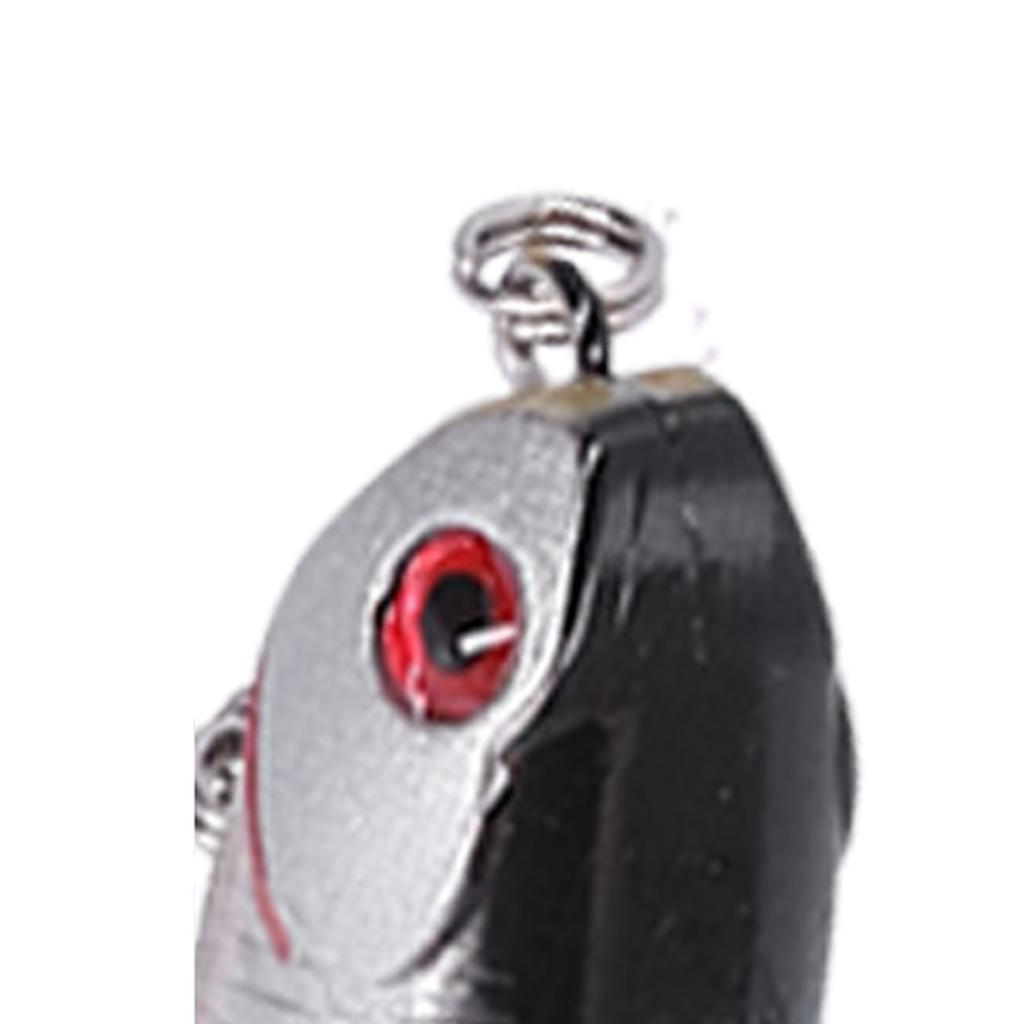 8 Stück Angelköder, harter Köder, 3D-Augen, schwimmender Bleistift-Angelköder mit Drillingshaken