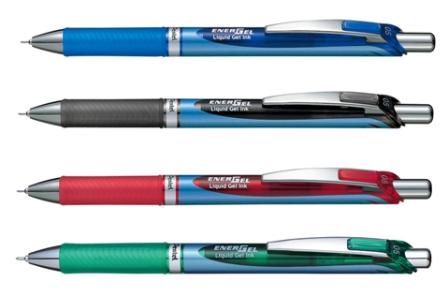 Pentel Energel Automatic Rollerball Pen Red Bln75-B