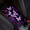 Eaby Butterfly Leopard Print Personality, Car Polyester Armrest Cover, Car Armrest Box Armrest Pad