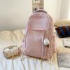 Schoolbag Korean version of college style large-capacity backpack high value lightweight leisure travel backpack junior high school student schoolbag
