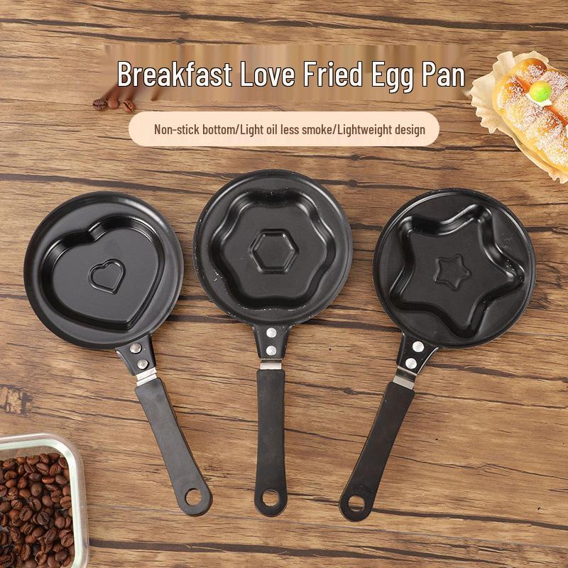 Kreativní mini nepřilnavá pánev ve tvaru srdce na roztomilá kreslená smažená vejce
