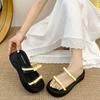 Fashion 2025 New Shoes Ladies's Slippers on A Wedge Luxury Slides Slipers Women Platform Designer Fashion Female Shoes Ladies's Slippers
