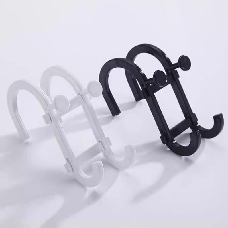 2Pcs Shower Hooks For Inside Shower Small Versatile No Drill Hooks Shower Door Towel Hook Innovative Portable Glass Door Hooks