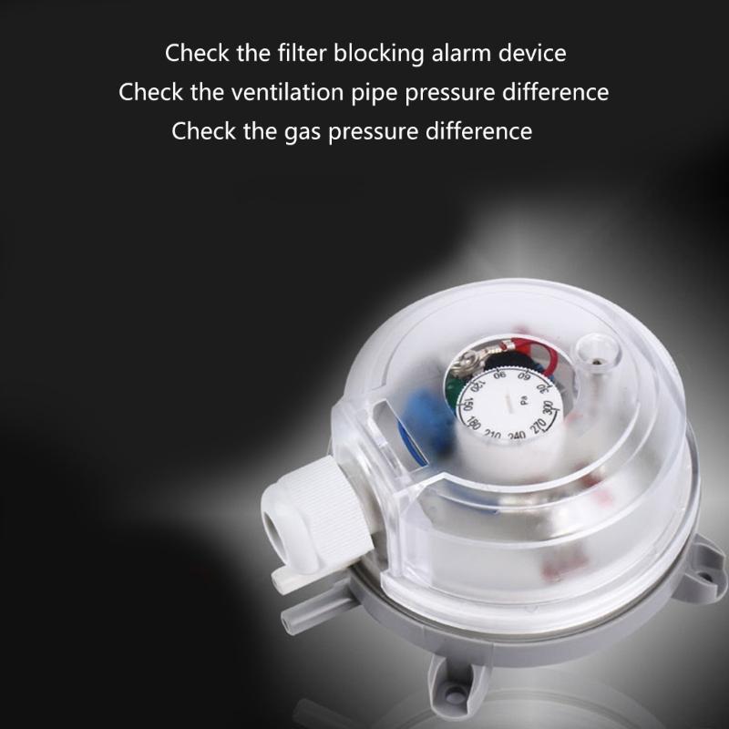 Long Time Use Air Differential Pressure Switches Small Adjustable 20 200Pa/30 300Pa/50 500Pa Portable for Maintenance