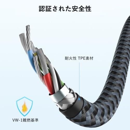 [Set of 2] RAMPOW USB C Cable [3m+3m/Gray PD Compatible 60W Rapid Charging] USB-C & USB-C Cable Data Transfer Disconnection Prevention Heavy Duty Nylo