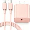 Xiaomi 4 Pack Charger Fast Charging,USB C Wall Charger, 20W Type C Wall Charger Block with 6FT USB C To L Cable For iPhone 17 For iPad