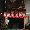 Christmas Stockings, Christmas Stocking Deer Santa Snowman Plaid Xmas Stocking Holiday Christmas Decoration For Family Kids