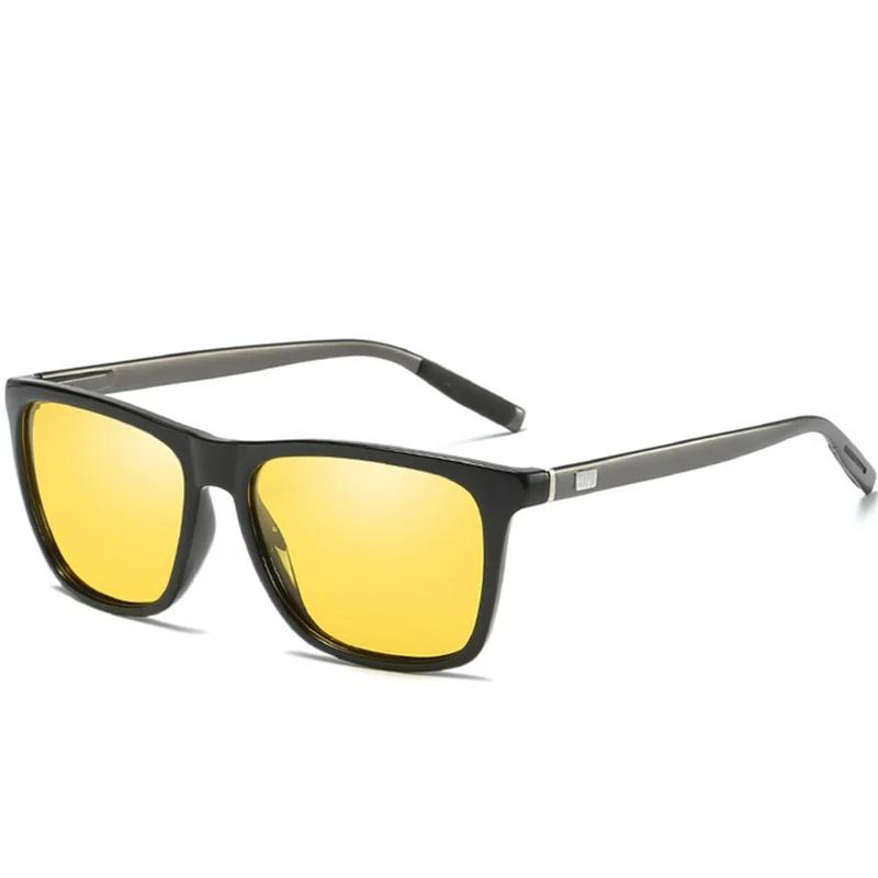 Modische Sonnenbrille Herren Damen Aluminium Magnesium Fahrer Quadratisch Korrekturbrille 0 -0,5 -1,0 -2,0 Bis -5,0