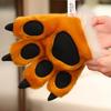 Stuffed Toys Faux Tiger Paw Gloves Furry Texture Bear Paw Plush Gloves  Anime Convention