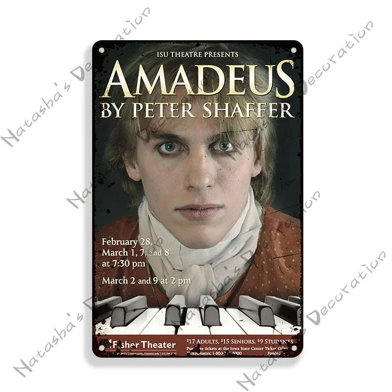Movie Amadeus Vintage Poster Decorative Metal Sign Decorative Plate Bar Club Cafe Metal Plaque Cafe Wall Decor Industrial Decor