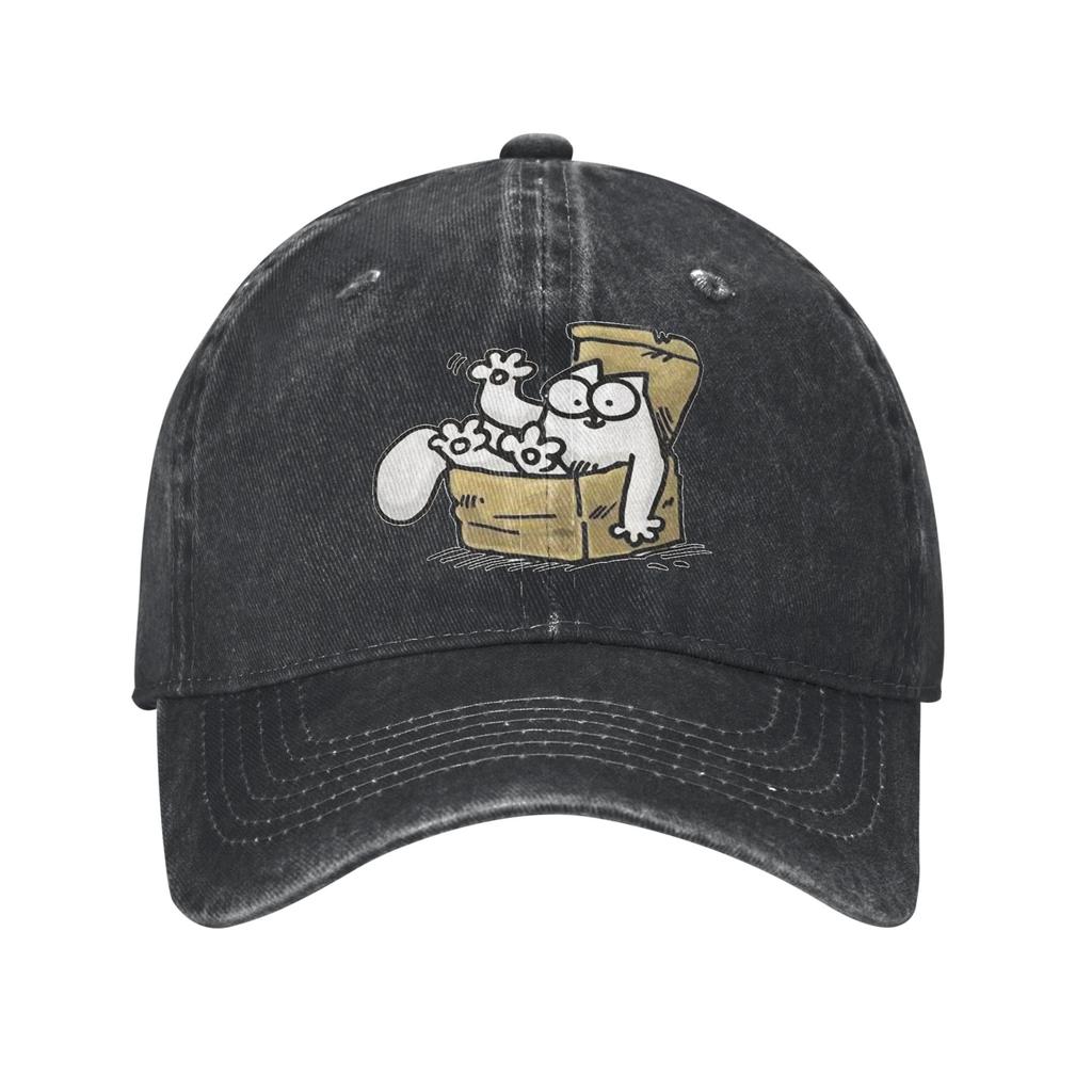 Berretto da Baseball Lavato Simons Cat Estivo Hip Hop Cappelli Per Donne Unisex Moda Escursionismo Pesca Sole Snapback