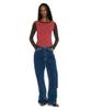 PARTIMENTO WOMEN Pwc Colorblock Baby Long Sleeve Tee_Brick