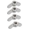 10Pcs M8 Wing Nut Butterfly Nuts 304 Stainless Steel Fastener Hardware Accessory