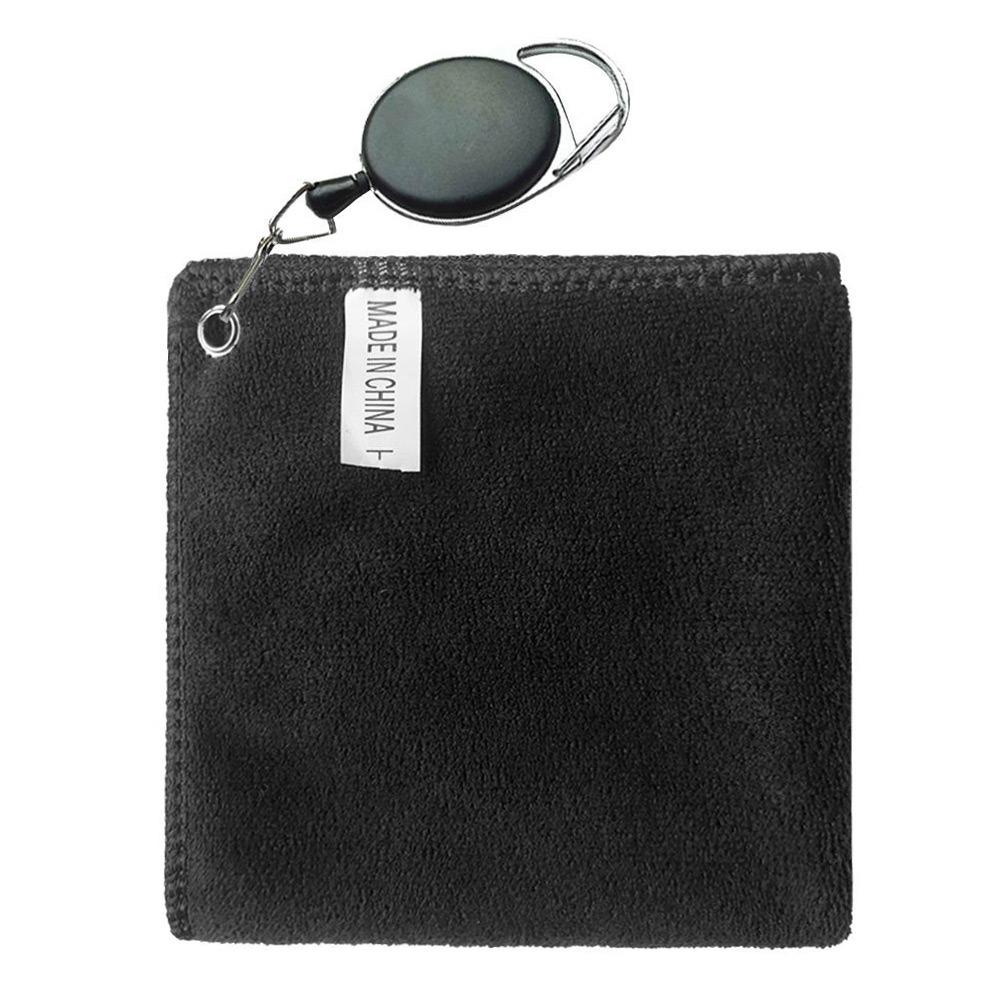 Portable Microfiber Golf Towel with Retractable Hook Absorbent Golf Wipe Cloth Quick Drying Golf Cleaner Golf Supplies