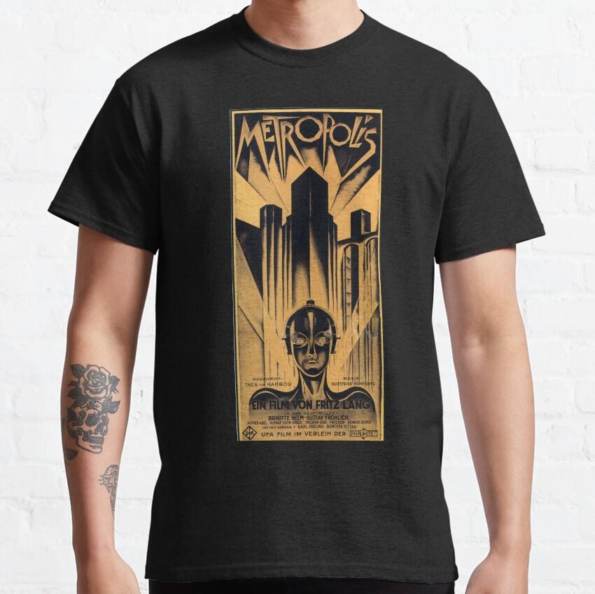 Metropolis metropolis 1927 stuff science fiction fritz lang 100 Cotton Tee Shirt Short Sleeve T Shirts O Neck Tops Gift Idea1 S