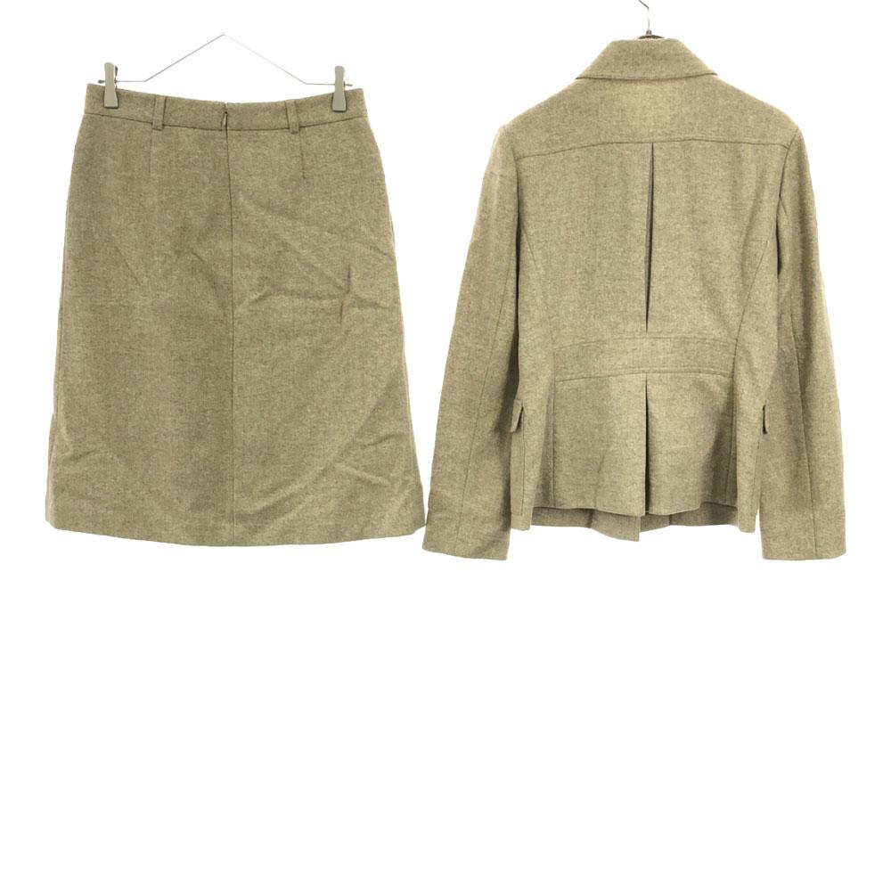 Theory Made In Japan Wool Blend Skirt Suit Setup 4 Beige Women Used