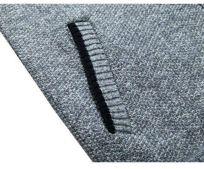 Men's Fleece-Lined Stand Collar Cardigan: Thick Knit Sweater for Autumn & Winter - Plus Size Available