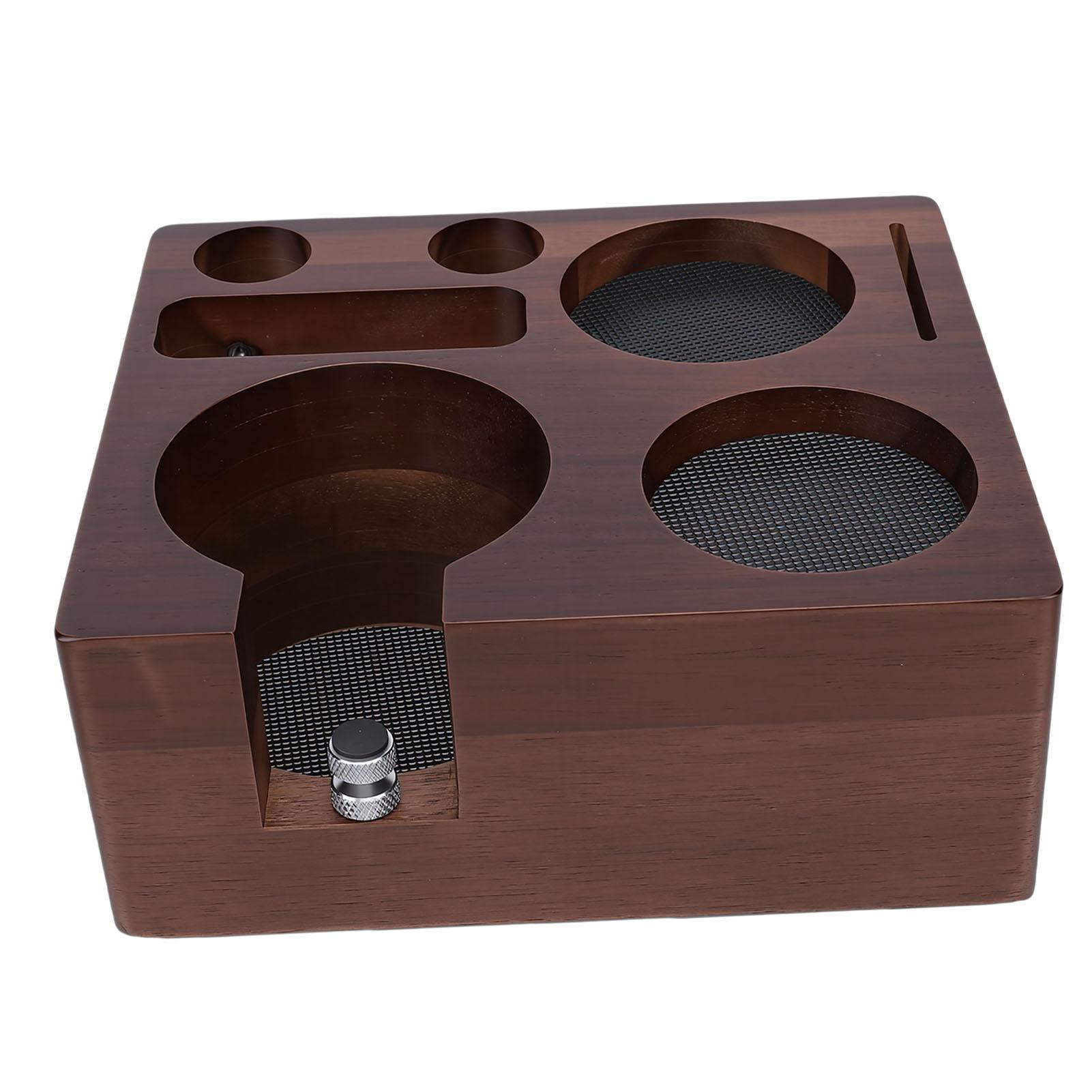 Coffee Tamping Station Portafilter Holder   Wood Coffee Tamper Station Multi Accessory Storage