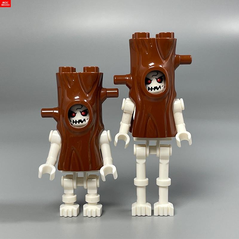 MOC Blokken Schedel Duivel Gezicht Hoofddeksel Hoofd Kostuum Boomstam 35827 DIY Speelgoed Actie Figuren Plant Bouwstenen Kinderen Cadeaus