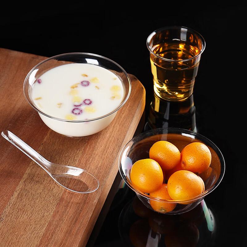 Zisiz Thickened Square Disposable Plastic Bowls with Lids, 100 Pack