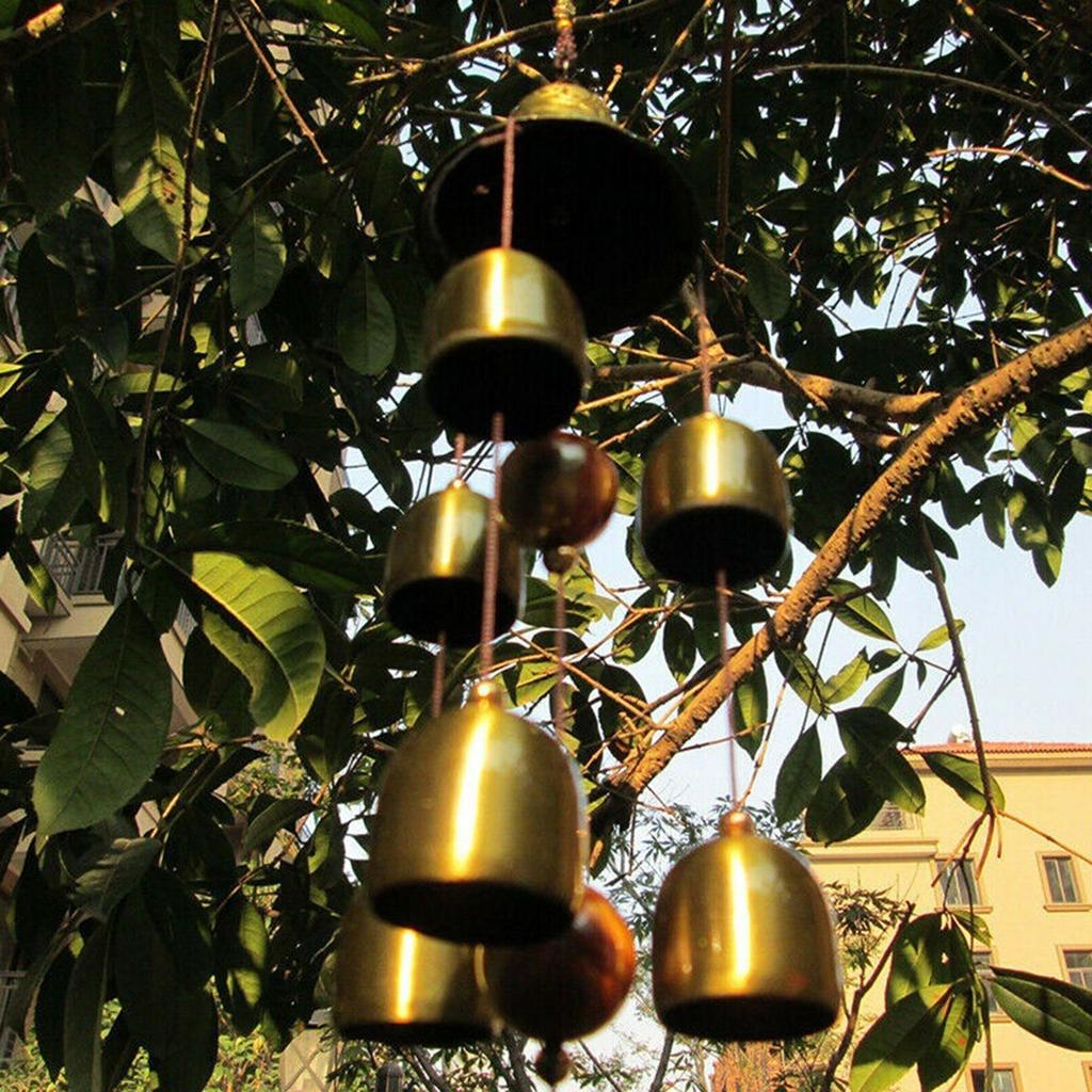 6 Bells Outdoor Metal Wind Chimes Yard Garden Hanging Ornament Decor Outdoor Garden