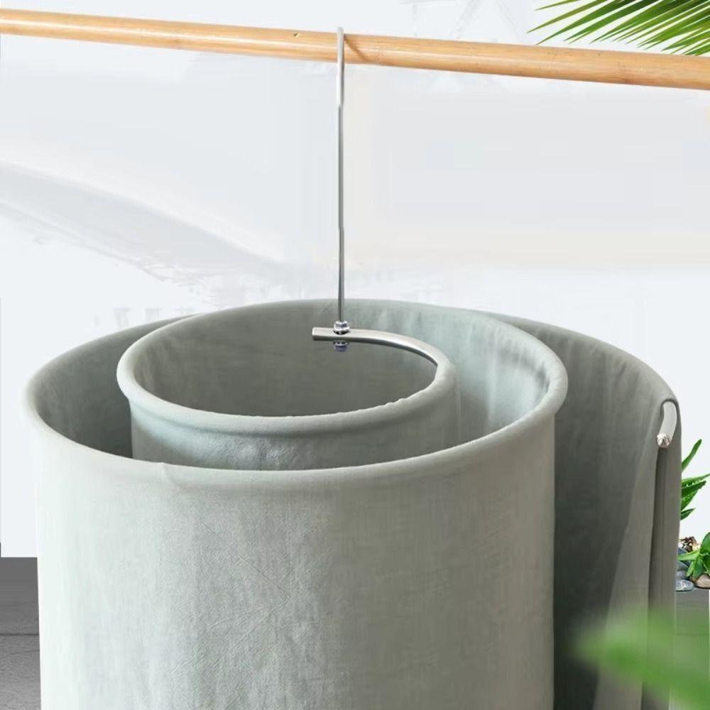 Rotating Spirals Drying Rack Stainless Steel Spirals Clothes Pole Quilt Sheet Hanger Balcony
