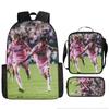 Football Schoolbag Three-Piece Backpack Pencil Bag Satchel Package Primary And Secondary School Students Schoolbag