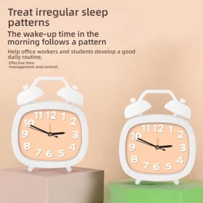 Ultra-quiet Lovely Table Desk Alarm Clock for Kids Children Boys Girls,Red/Yellow/White/Green/Pink