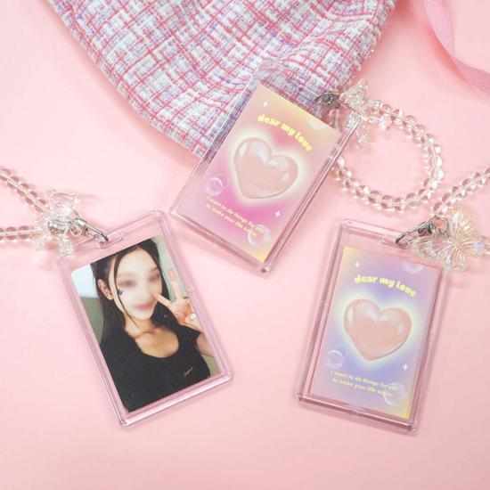 Ocheck Wansochae Transparent Poker Holder Keyring Set, a Popular Phrase In Korea