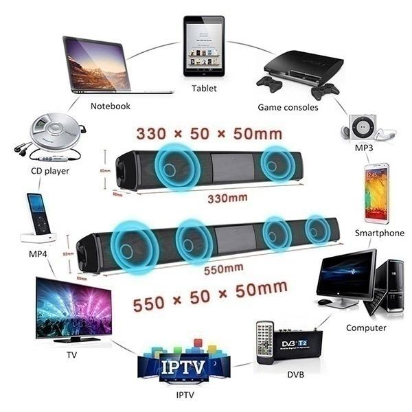 Cheap Bluetooth Soundbar Speaker HiFi Stereo Outdoor Waterproof Speake