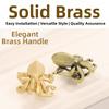 Vintage Cabinet Door Knobs Retro Wardrobe Drawer Pulls Elegant Octopus Brass Handle  Cupboard